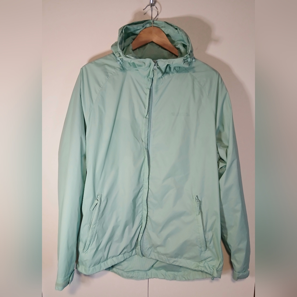 Mountain Warehouse Women’s Light Teal Windbreaker Rain Jacket Size 12